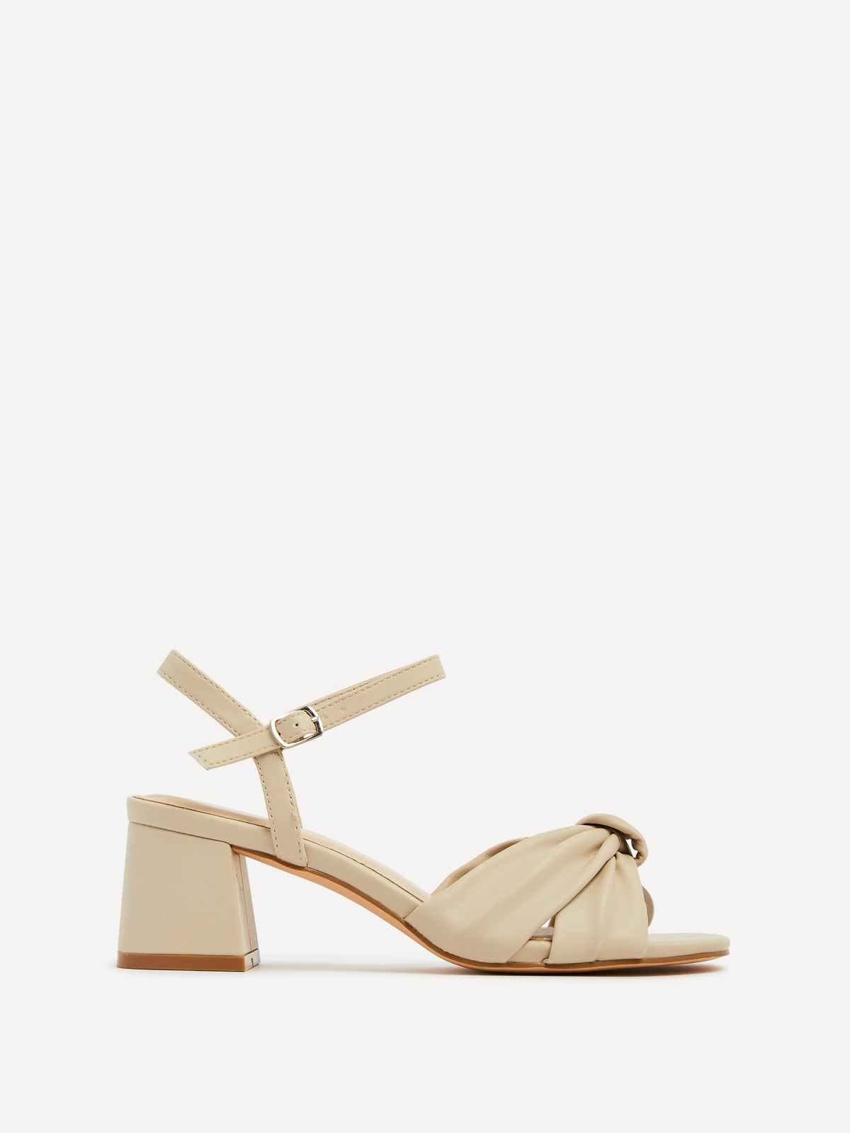 Charlotte Faux Leather Knotted Heels