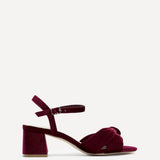 Charlotte Burgundy Velvet Knotted Heels