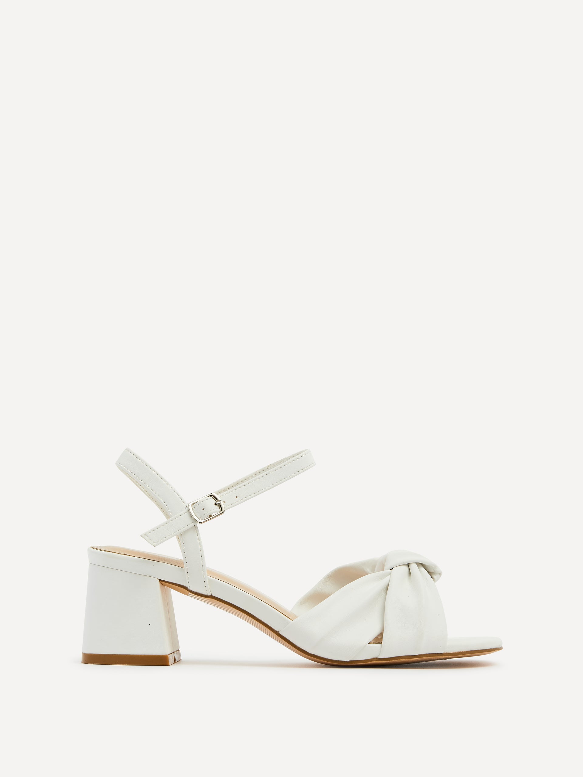 Charlotte Faux Leather Knotted Heels