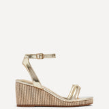 Chelsea Gold Wedged Sandals