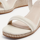 Chelsea Nude Wedged Sandals