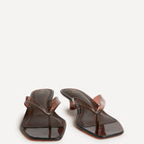 Cher Brown Jelly Heeled Sandals