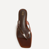 Cher Brown Jelly Heeled Sandals