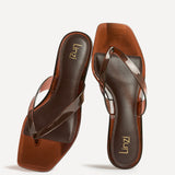 Cher Brown Jelly Heeled Sandals