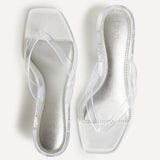 Cher Perspex Jelly Heeled Sandals
