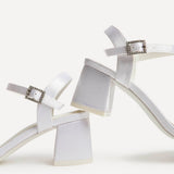 Cherish Bridal Ivory Satin Heeled Sandals