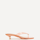 Cher Nude Jelly Heeled Sandals