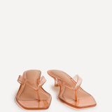 Cher Nude Jelly Heeled Sandals