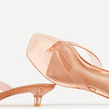 Cher Nude Jelly Heeled Sandals