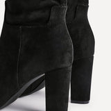Claim Black Long Block Heeled Boots