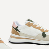 Clapham Beige Wedged Trainers