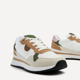 Clapham Beige Wedged Trainers