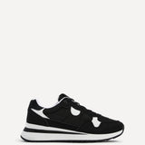 Clapham Black Wedged Trainers