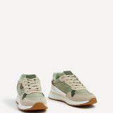 Clapham Khaki Wedged Trainers