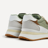 Clapham Khaki Wedged Trainers