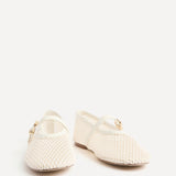 Clara Ivory Mesh Mary Jane Pumps