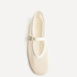 Clara Ivory Mesh Mary Jane Pumps