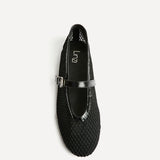 Clara Black Mesh Mary Jane Pumps