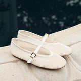 Clara Ivory Mesh Mary Jane Pumps