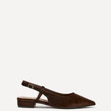 Clasica Brown Velvet Pointed Toe Ballet Flats