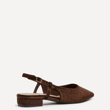 Clasica Brown Velvet Pointed Toe Ballet Flats
