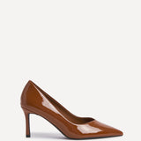 Classic Cognac Patent Court Heels