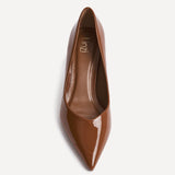 Classic Cognac Patent Court Heels