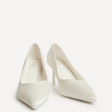 Classic Bridal Ivory Satin Court Heels