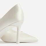 Classic Bridal Ivory Satin Court Heels
