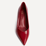 Classic Red Faux Leather Court Heels