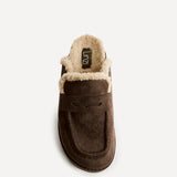 Collected Brown Faux Fur Mule Loafers