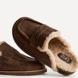 Collected Brown Faux Fur Mule Loafers