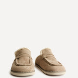Collected Taupe Faux Fur Mule Loafers