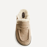 Collected Taupe Faux Fur Mule Loafers
