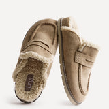 Collected Taupe Faux Fur Mule Loafers