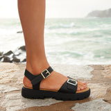 Comet Black Chunky Sandals