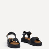 Comet Black Chunky Sandals