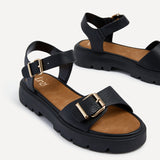 Comet Black Chunky Sandals