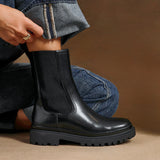 Command Black Chunky Chelsea Boots