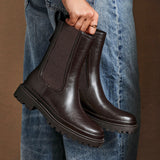Command Brown Chunky Chelsea Boots