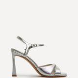 Compelled Silver Stiletto Heeled Sandals