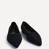 Compete Wide Fit Black Faux Suede Pumps
