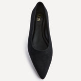Compete Wide Fit Black Faux Suede Pumps