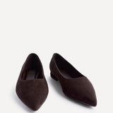 Compete Wide Fit Brown Faux Suede Pumps