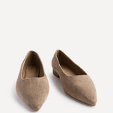 Compete Wide Fit Taupe Faux Suede Pumps