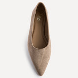 Compete Wide Fit Taupe Faux Suede Pumps