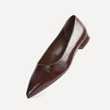 Compete Wide Fit Brown Faux Leather Pumps