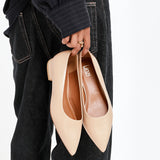 Compete Wide Fit Nude Faux Leather Pumps