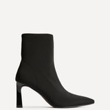 Context Black Heeled Sock Boots