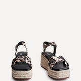 Contour Leopard Print Flatform Sandals